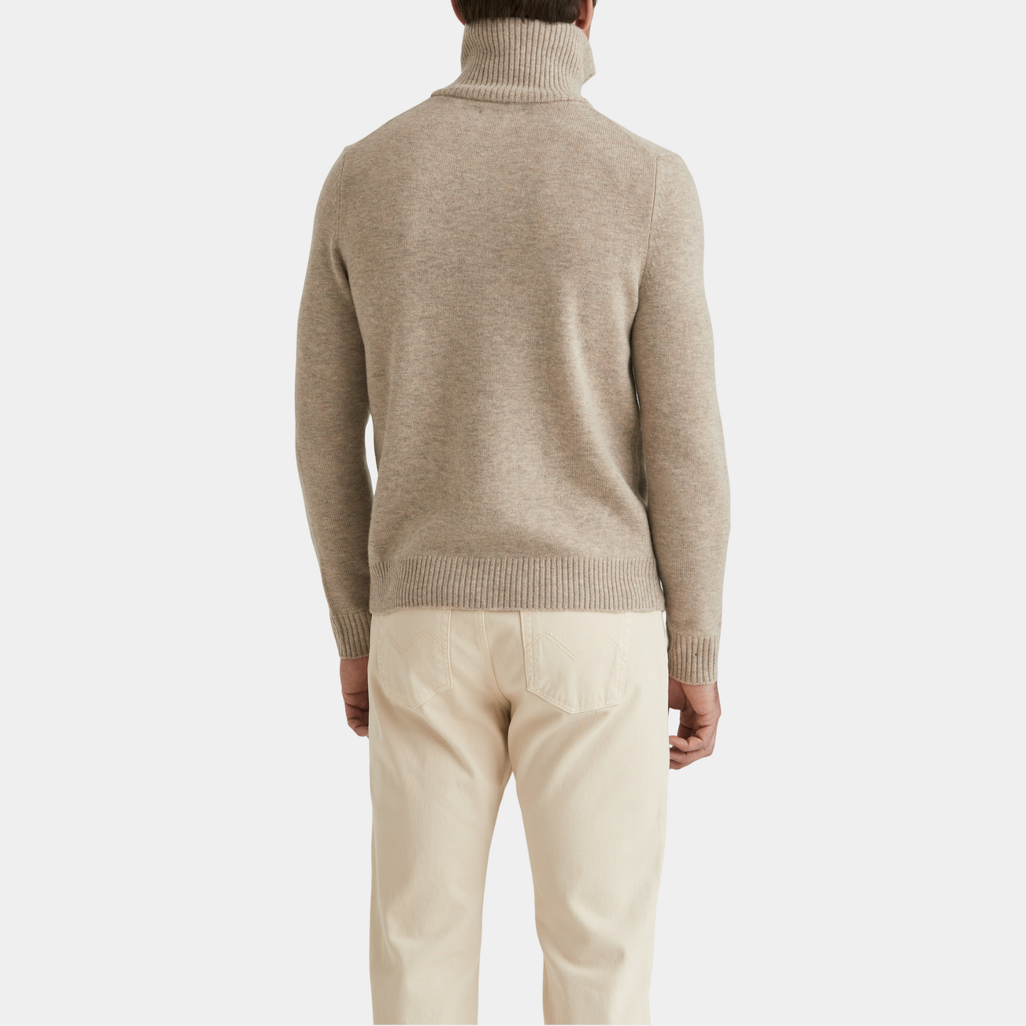 Half Zip doppeltes Garn Hertford Sand