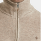 Half Zip doppeltes Garn Hertford Sand