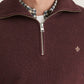 Half Zip doppeltes Garn Hertford Bordeaux