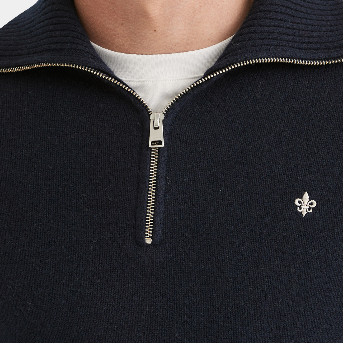 Half Zip doppeltes Garn Hertford Navy