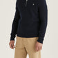 Half Zip doppeltes Garn Hertford Navy