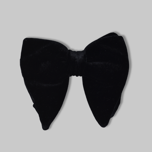 Suitery Fliege gebunden Samt Black