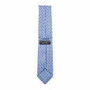 Krawatte Seide Print Floral Made in Italy Light Blue