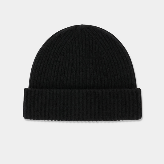 Kaschmir Beanie Schwarz