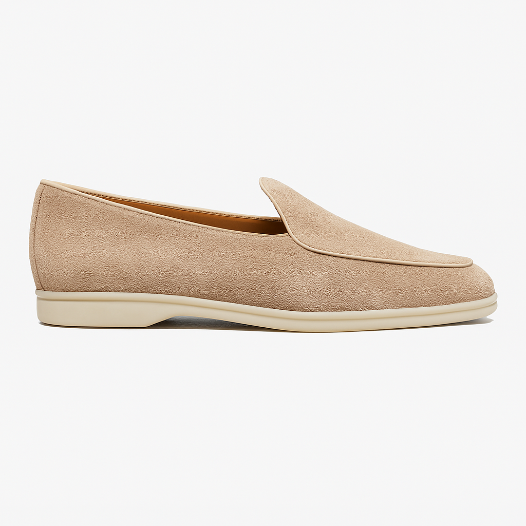 Yanko Belgian Loafer Velours Leder Beige