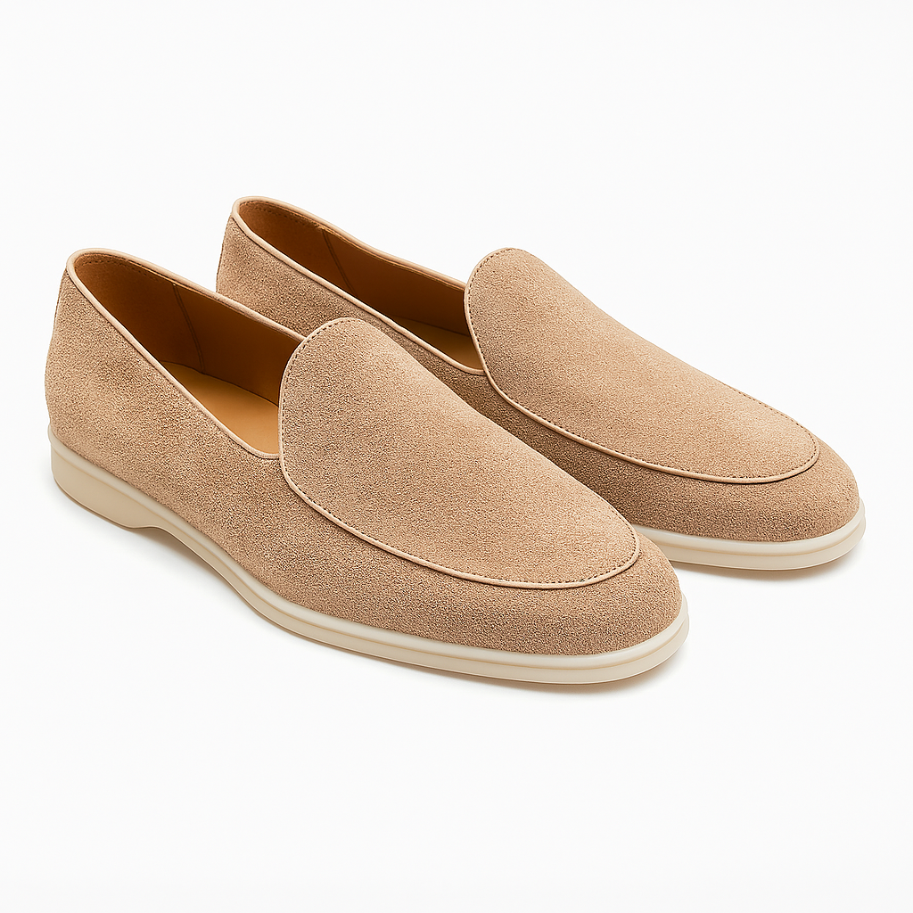 Yanko Belgian Loafer Velours Leder Beige