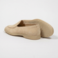 Belgian Loafer Velours Leder Beige