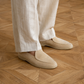 Belgian Loafer Velours Leder Beige