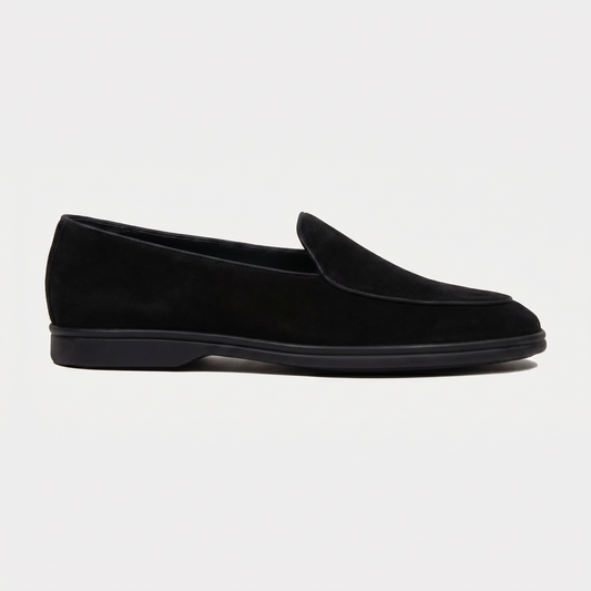 Belgian Loafer Schwarz Velours Leder Sommelier