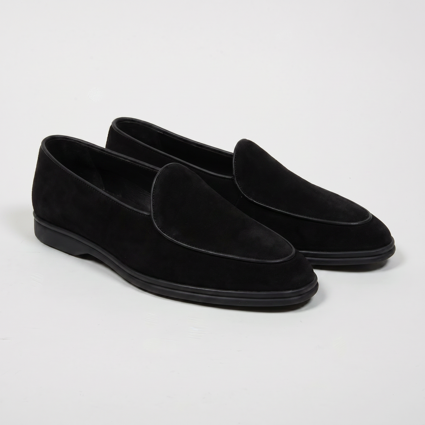 Belgian Loafer Schwarz Velours Leder Sommelier