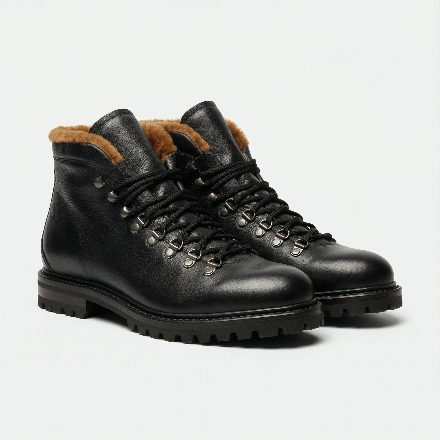 Bergsteiger Boots gefüttert Schwarz