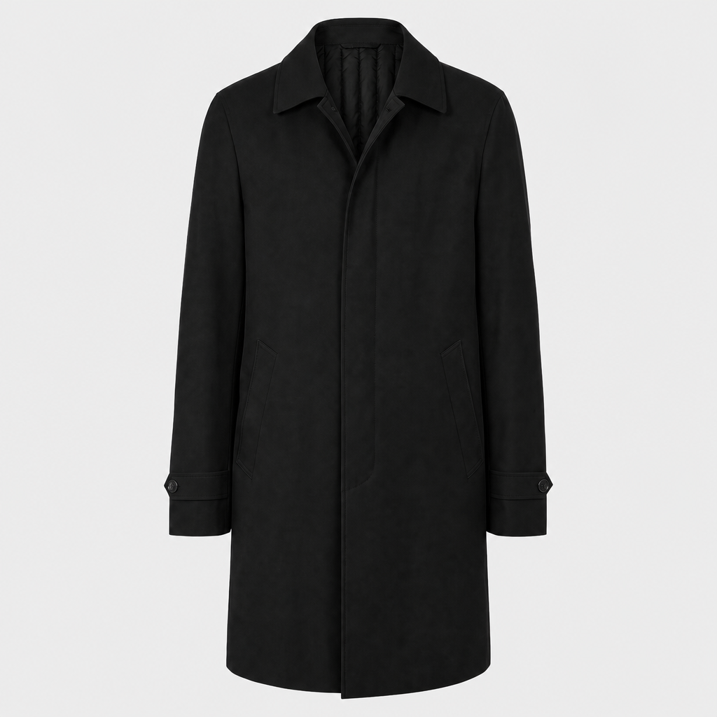 Car Coat Schwarz Technical Made in Italy