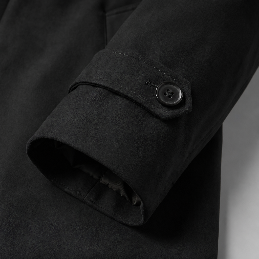 Car Coat Schwarz Technical Made in Italy
