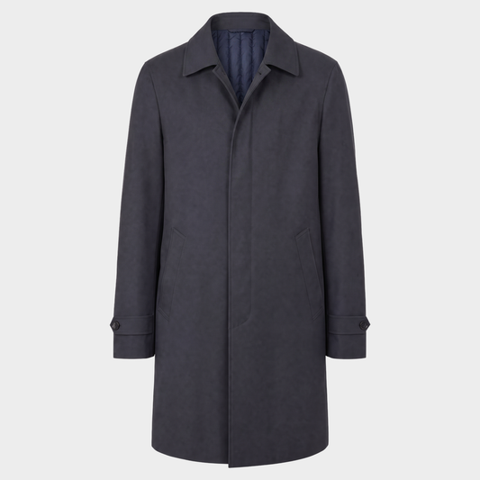 Car Coat Navy Technical Made in Italy