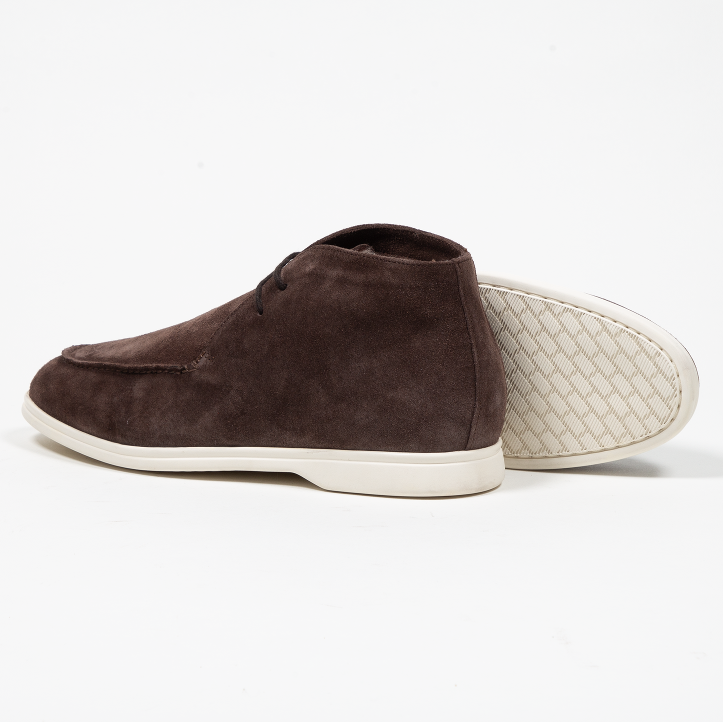 Suitery Chukka Boots Velours Leder gefüttert Café