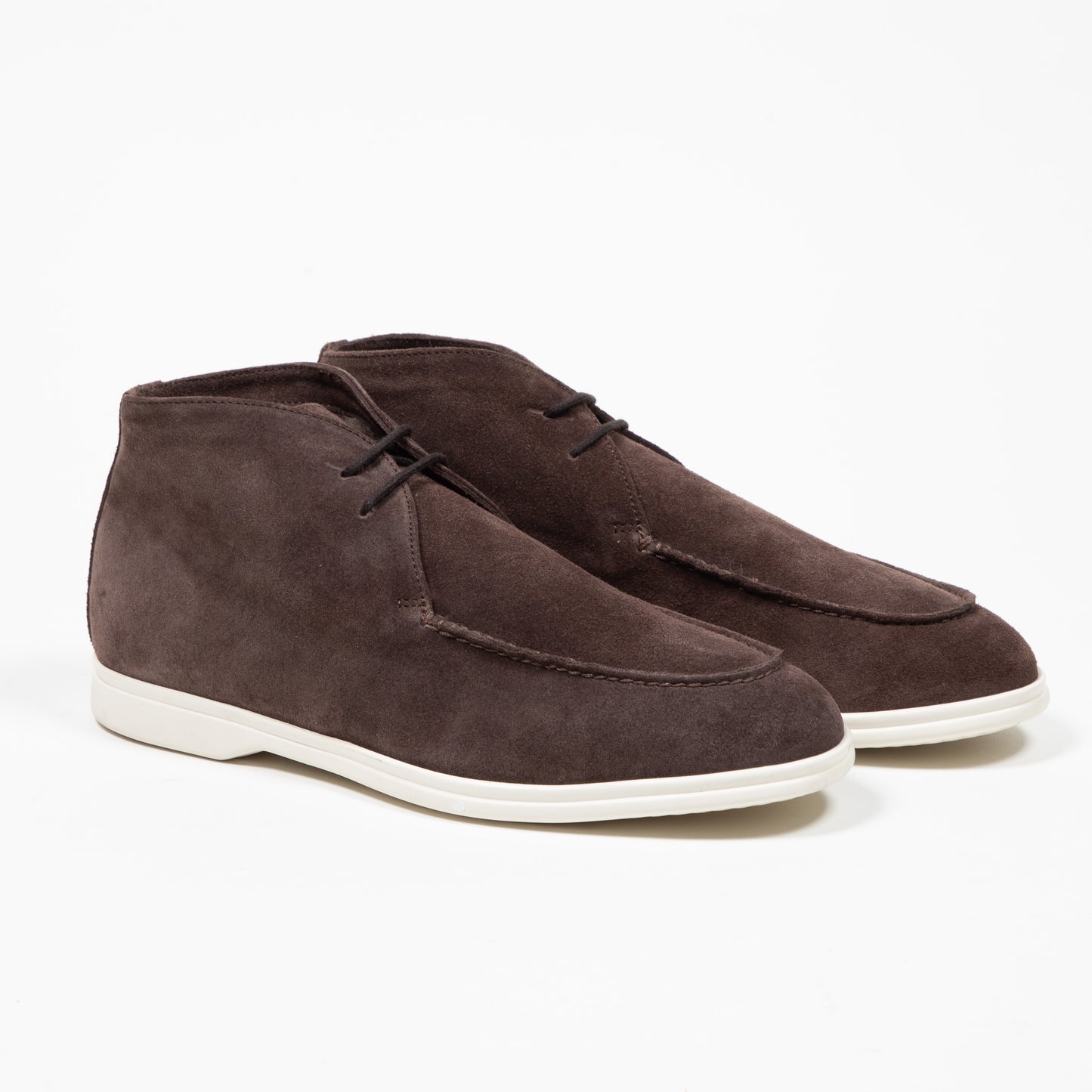 Suitery Chukka Boots Velours Leder gefüttert Café