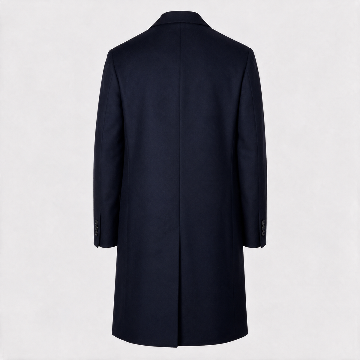Wollmantel Navy Einreihig Made in Italy