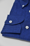 Leinenhemd Royal Blau Cordone Button Down