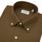 Leinenhemd Braun Cordone Button Down