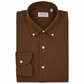 Leinenhemd Braun Cordone Button Down