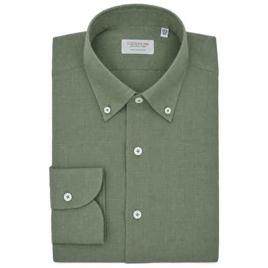 Leinenhemd Grün Cordone Button Down