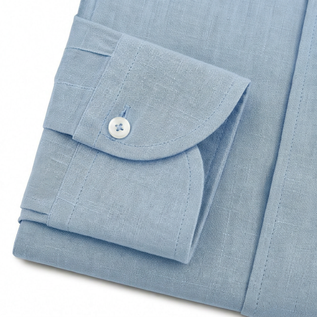 Leinenhemd Hellblau Cordone Button Down