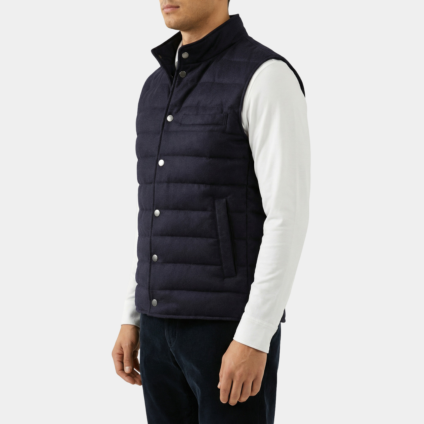 Steppweste Navy Daune Vitale Barberis Canonico