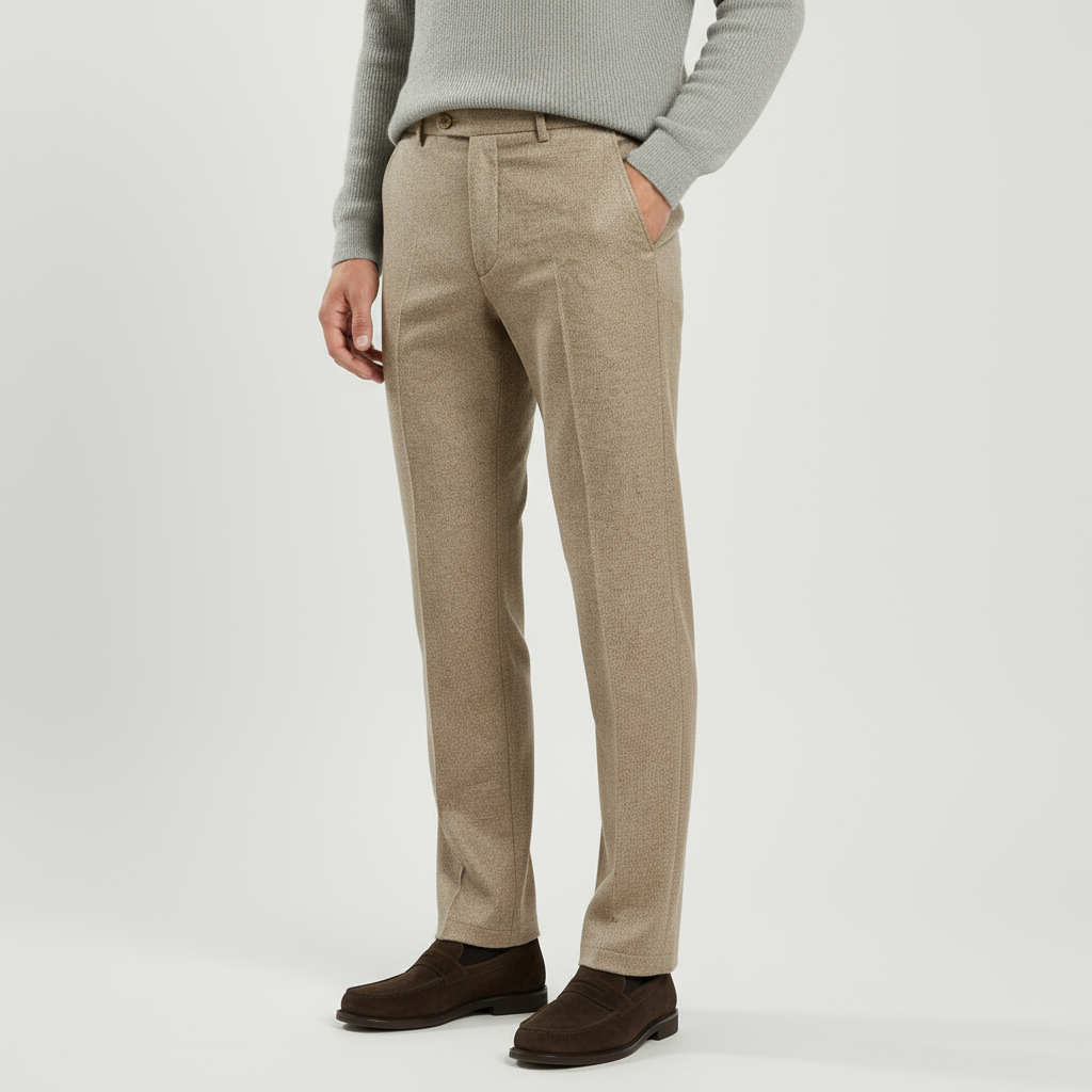 Wollhose Flanell Beige Signature