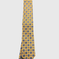Krawatte Gelb Medallion reine Seide - Made in Italy