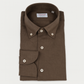 Leinenhemd Braun Cordone Button Down