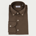 Leinenhemd Braun Cordone Button Down