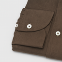 Leinenhemd Braun Cordone Button Down