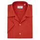 Cordone Hemd Kurzarm Leinen Rot