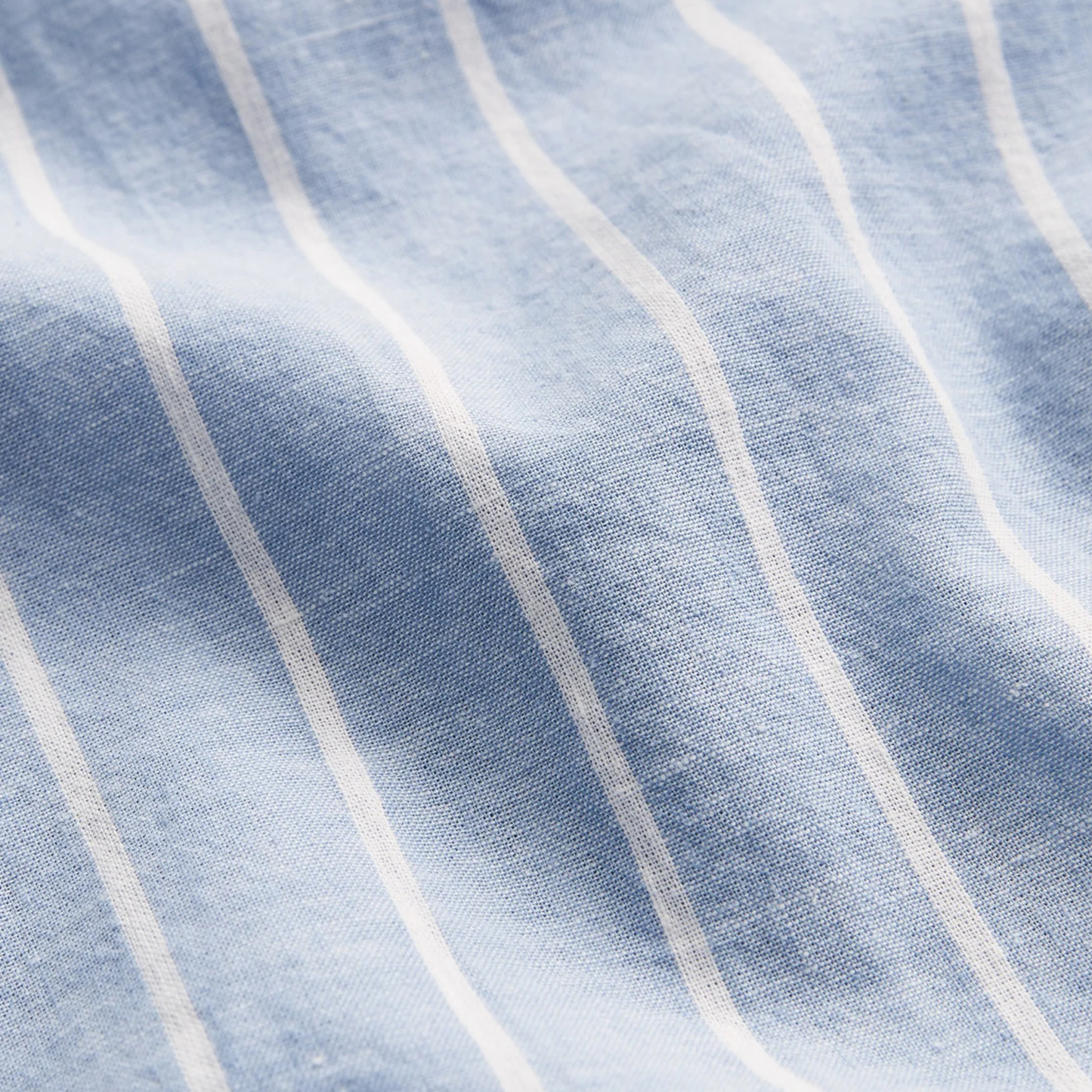 Morris Stockholm Leinenhemd Light Blue Stripes