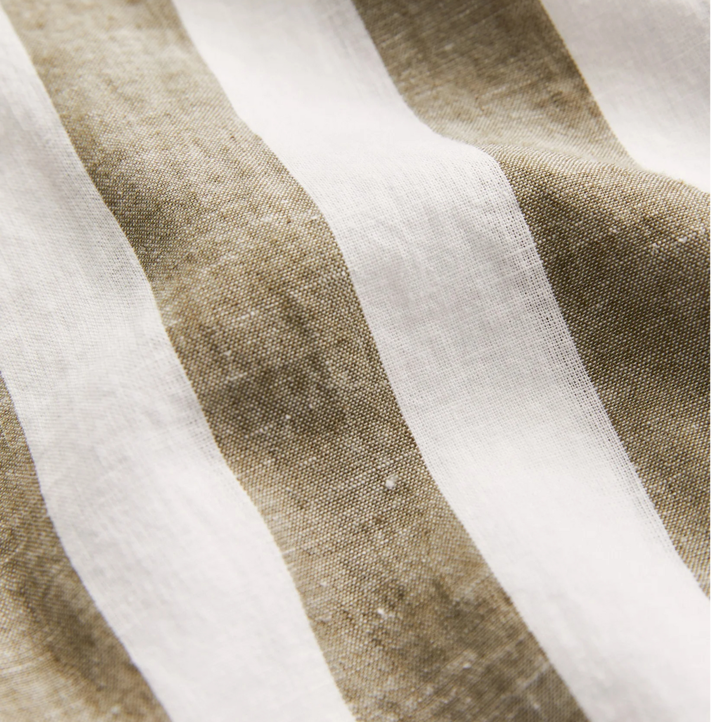 Morris Stockholm Leinenhemd Olive Stripes