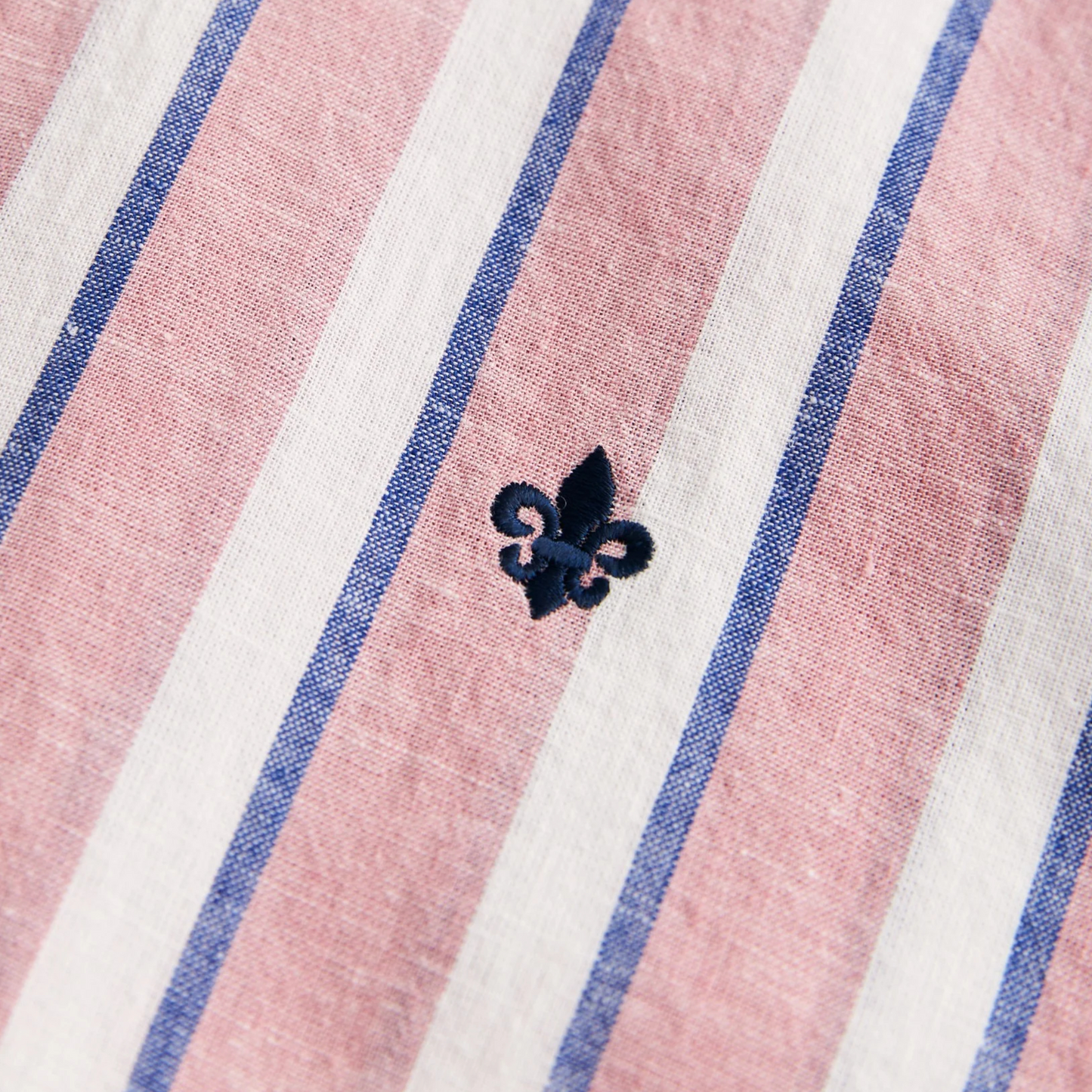 Morris Stockholm Leinenhemd Pink Stripes