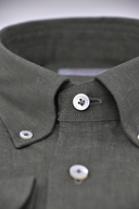 Leinenhemd Grün Cordone Button Down