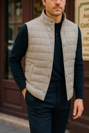 Steppweste Daune Vitale Barberis Canonico Light Grey