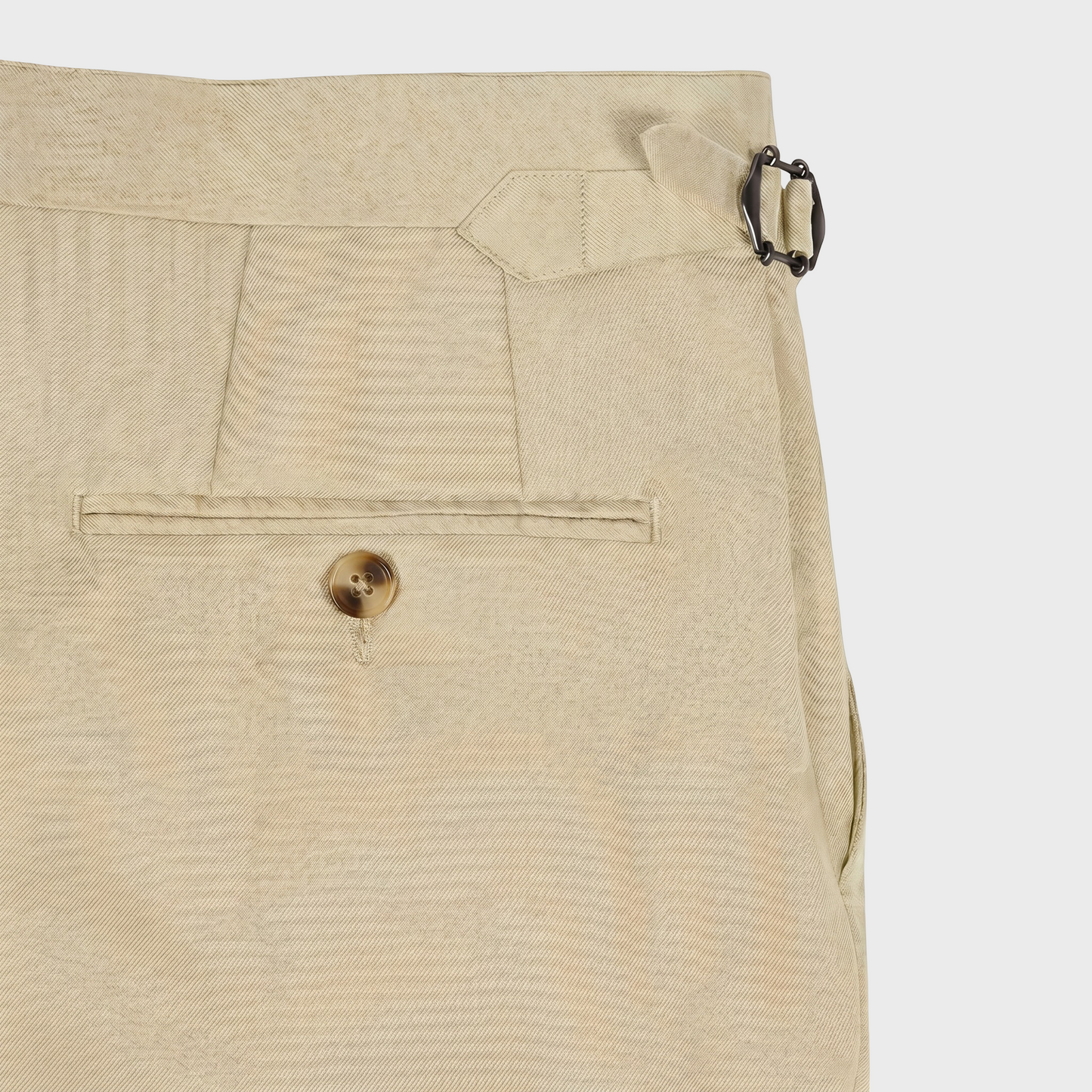 Bundfaltenhose Satorial Baumwolle Beige
