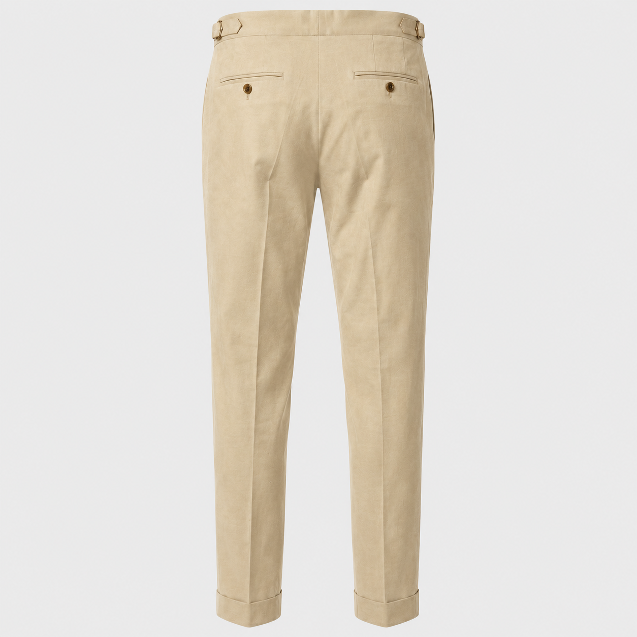 Bundfaltenhose Satorial Baumwolle Beige