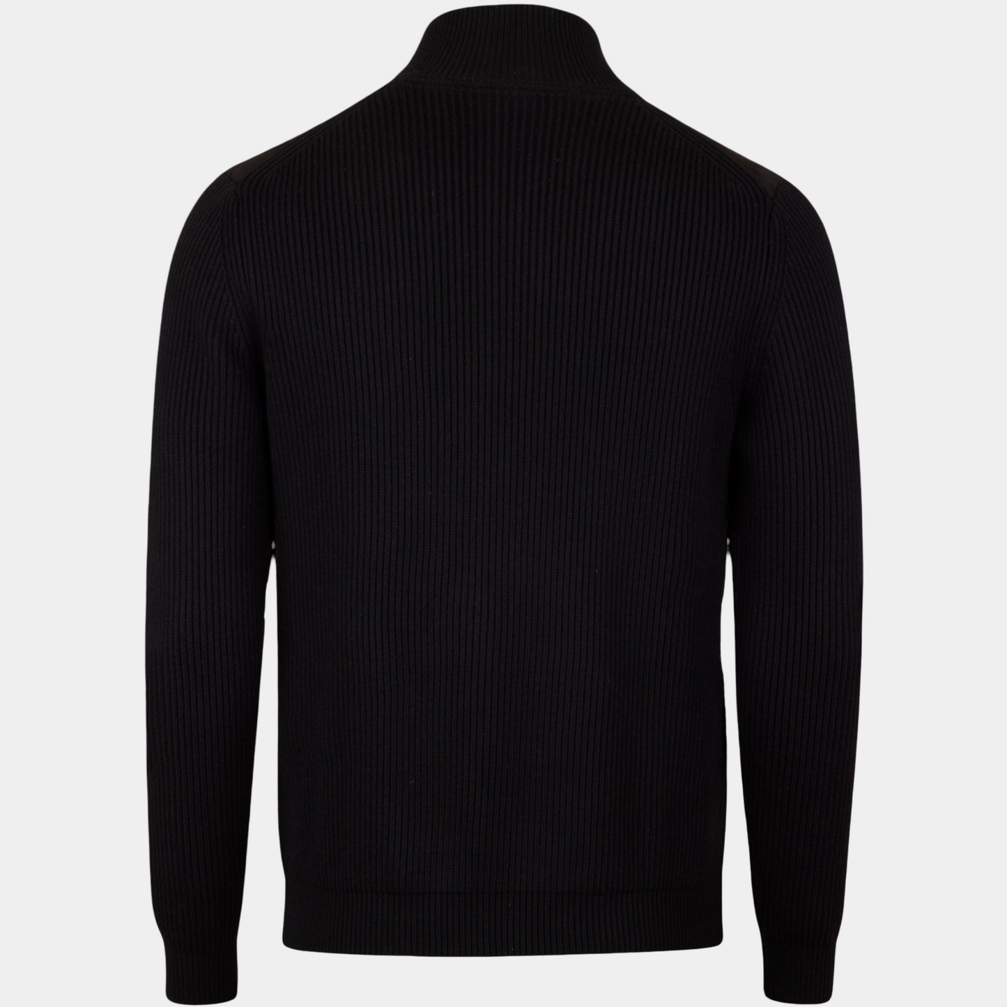 Jacket Schwarz Knitted Hybrid Buttoned Alcantara