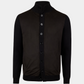 Jacket Schwarz Knitted Hybrid Buttoned Alcantara