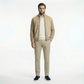 Jacket Beige Knitted Hybrid Buttoned Alcantara