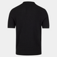 Polo Shirt Schwarz Knitted Crochet