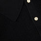 Polo Shirt Schwarz Knitted Crochet