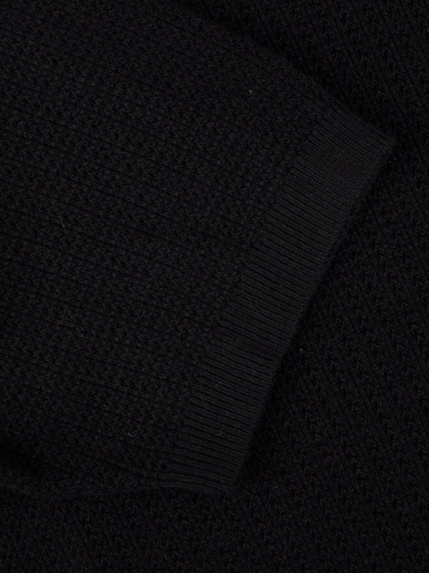 Polo Shirt Schwarz Knitted Crochet