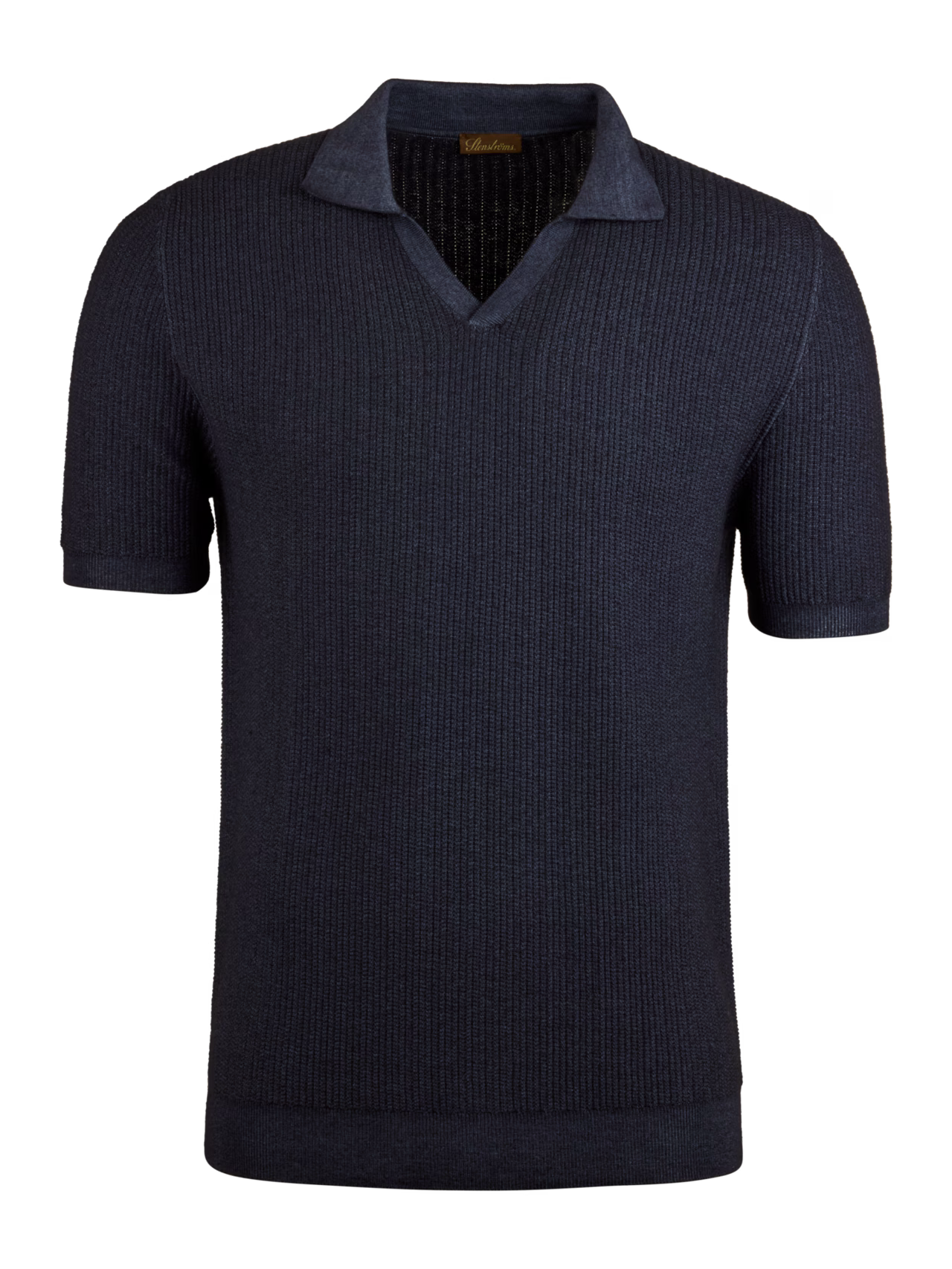 Stenströms Polo Shirt Dyed Merino Navy