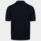 Polo Shirt Navy Knitted Crochet