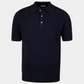 Polo Shirt Navy Knitted Crochet