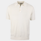 Polo Shirt Off-White Knitted Crochet
